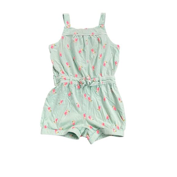 Gymboree 4T Tucan Mint Green Romper Summer Outfit - Picture 1 of 4